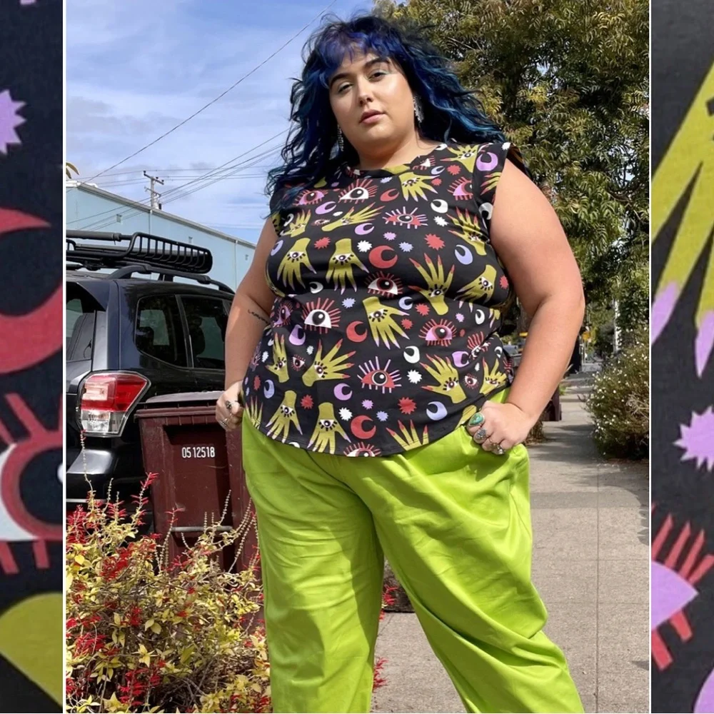 Nooworks Black and Multicolor Graphic Muscle Tee - Picture 3 of 5